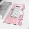 Christmas Oversized Gaming Mouse Pad, Christmas Pink Snowflake Elf Snowman Desk Mat for Home Office Extended XXL Computer Mouse Pad with Non-Slip Backing for Laptop Desktop Keyboard,35x15 inch view 4