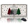 Oversized Gaming Mouse Pad, Merry Christmas Green Black Xmas Tree Floral Border Desk Mat for Home Office Extended XXL Computer Mouse Pad with Non-Slip Backing for Laptop Desktop Keyboard,35x15 inch view 1