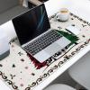 Oversized Gaming Mouse Pad, Merry Christmas Green Black Xmas Tree Floral Border Desk Mat for Home Office Extended XXL Computer Mouse Pad with Non-Slip Backing for Laptop Desktop Keyboard,35x15 inch view 3