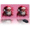 Christmas Oversized Gaming Mouse Pad, Christmas Pink Plaid Red Hat Santa Claus Desk Mat for Home Office Extended XXL Computer Mouse Pad with Non-Slip Backing for Laptop Desktop Keyboard,35x15 inch view 1