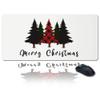 Christmas Oversized Gaming Mouse Pad, Merry Christmas Red Checked Christmas Tree Desk Mat for Home Office Extended XXL Computer Mouse Pad with Non-Slip Backing for Laptop Desktop Keyboard,35x15 inch view 1