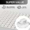 KGROTE 100PCS Cable Clips, Adhesive Wire Clips Strong Cord Clips Wire Holders, Cable Management Clips for Desk, Wall, Car, TV, Ethernet Cable (White, Small) view 2