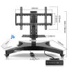 THEGA Motorized TV Mount Fit - Motorized TV Lift with Wheels, Motorized Height Adjustable TV Cart for 32 to 75 Inch Screens, Floor Rolling Stand with Locking Wheels for Home Office view 2