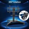 THEGA Motorized TV Mount Fit - Motorized TV Lift with Wheels, Motorized Height Adjustable TV Cart for 32 to 75 Inch Screens, Floor Rolling Stand with Locking Wheels for Home Office view 4