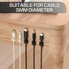 KGROTE 100PCS Cable Clips, Adhesive Wire Clips Strong Cord Clips Wire Holders, Cable Management Clips for Desk, Wall, Car, TV, Ethernet Cable (Black, Small) view 3