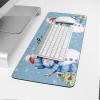 Oversized Gaming Mouse Pad, Merry Christmas Snowman in Blue Scarf and Hat Snomwflake Desk Mat for Home Extended XXL Computer Mouse Pad with Non-Slip Backing for Laptop Desktop Keyboard,35x15 inch view 4