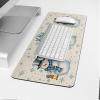 Oversized Gaming Mouse Pad, Hello Christmas Snowman with Snowflakes Beige Desk Mat for Home Office Extended XXL Computer Mouse Pad with Non-Slip Backing for Laptop Desktop Keyboard,35x15 inch view 4