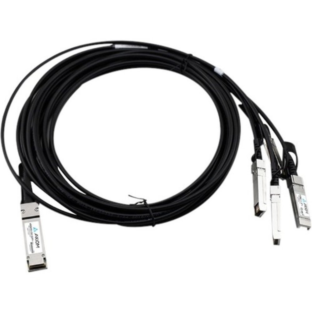Axiom Memory - X66120-5-AX 40GBASE-CR4 QSFP+ to 4 10GBASE-CU SFP+ Passive DAC NetApp Compatible 5m - 16.40 ft Twinaxial Network Cable for Network Device, Router, Switch - First End: 1 x QSFP+