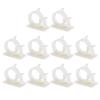uxcell Adjustable Cable Clips, 10pcs 22-25mm Self-Adhesive Cable Clamp Wire Clamps Cable Organizer Cord Clips for Wire Management, White view 1