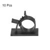 uxcell Adjustable Cable Clips, 10pcs 17-20mm Self-Adhesive Cable Clamp Wire Clamps Cable Organizer Cord Clips for Wire Management, Black view 3