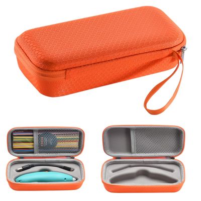 3D Pen Storage bag for 3Doodler Start+ Essentials Travel Bag 3 colors Easy to organize Anti-loss Can be stored data cable, plastic Consumables Home Travel Outdoor carry-on easy and portable (Orange)