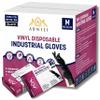 Abnili Black Vinyl Gloves Disposable Latex-free, Powder-free, Large 4.5-Mil 1000-Count, Food Handling, Cleaning, Cooking, kitchen & Household Use view 1