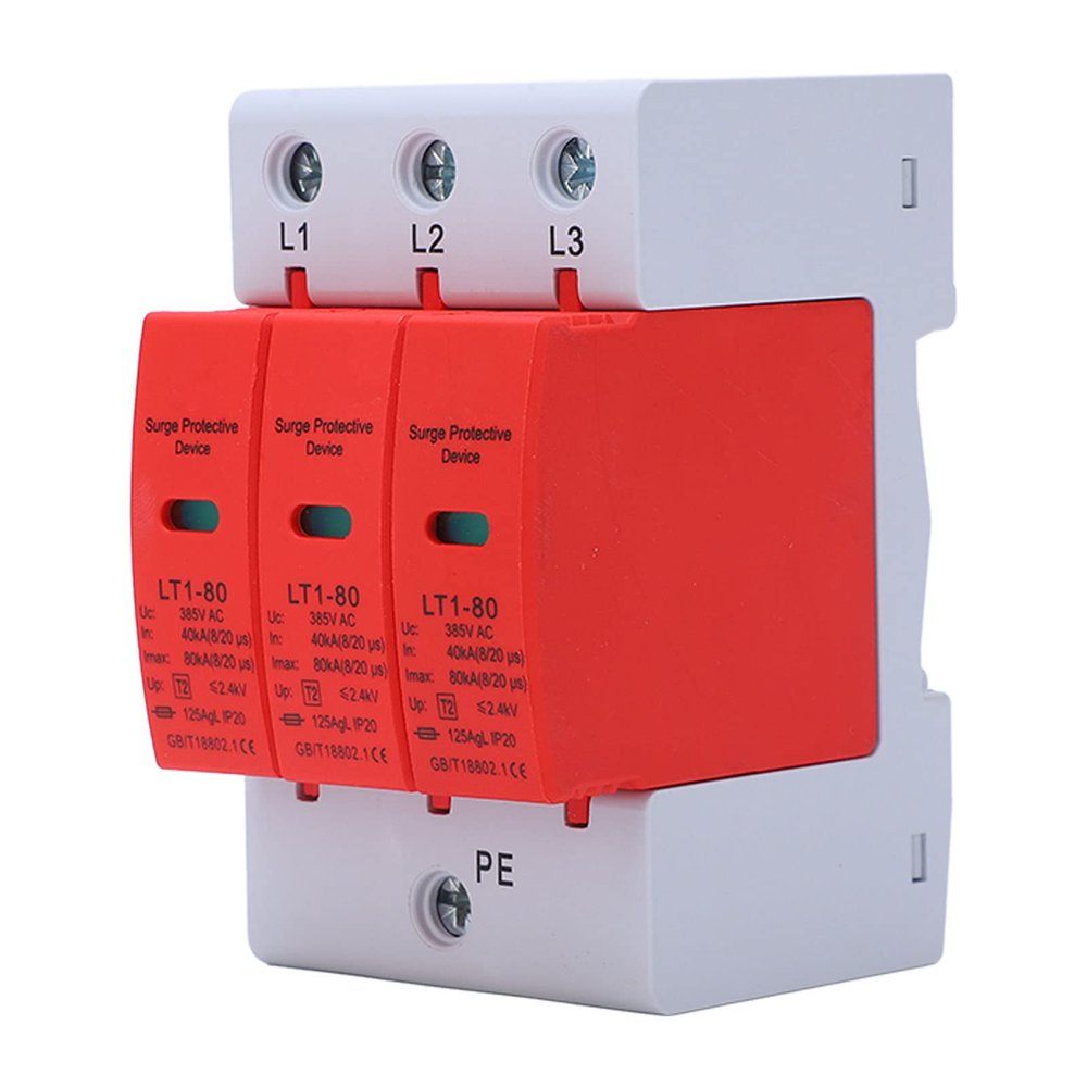 3P Protective Device 3P Protective Device 3P Arrester AC 385V Voltage Arrester IP20 House Voltage Protector 40kA to 80kA
