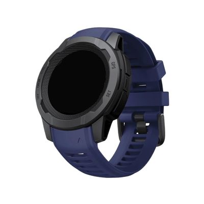 20 22mm Silicone Wristband Strap Fit for Garmin Instinct 2 Smart Wach Strap Replacement Bracelet Fit for Garmin Instinct 2S Watchbands (Color : Dark Blue, Size : 20mm Instinct 2S)