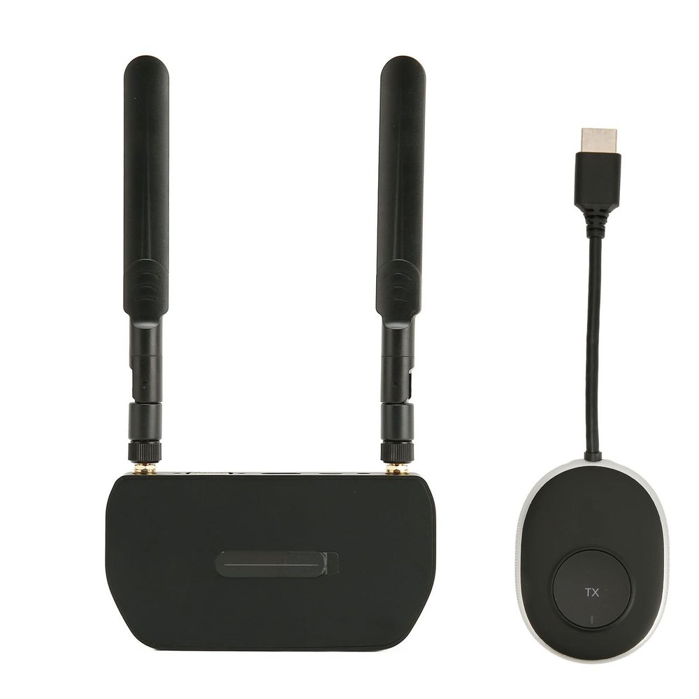 4K HD Transmitter Receiver, Plug and Play, Dual VGA and HD Interface, 2.4G+5G, Multi Device Connection,