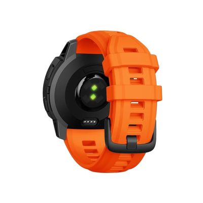 20 22mm Silicone Wristband Strap Fit for Garmin Instinct 2 Smart Wach Strap Replacement Bracelet Fit for Garmin Instinct 2S Watchbands (Color : Orange, Size : 22mm Instinct 2)