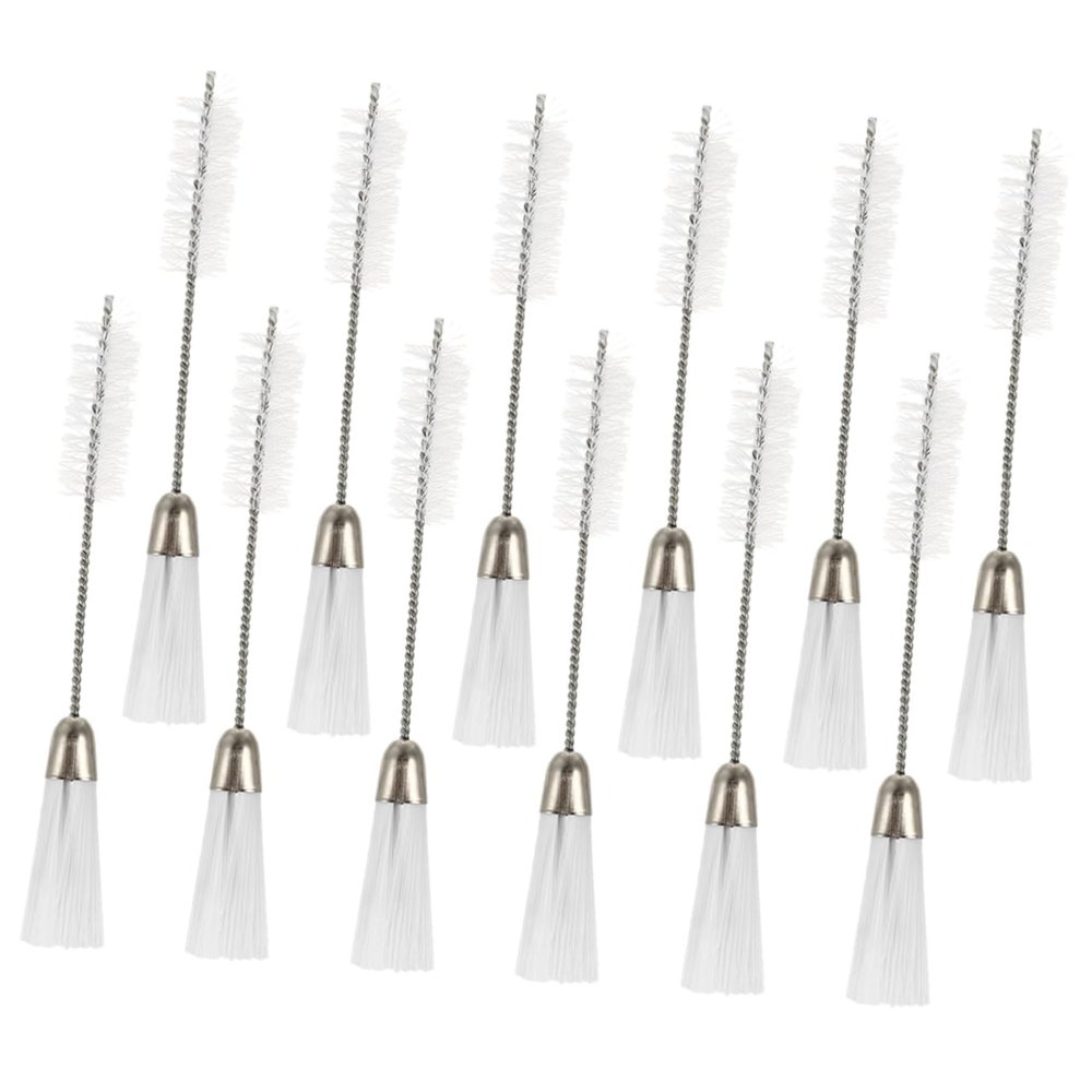 LALAFINA 12-Pack Nylon and Stainless Steel Cleaning Brush Set for Keyboards Sewing Machines and Tight Spaces Multi-Functional Dust Remover Tool for Home and Office