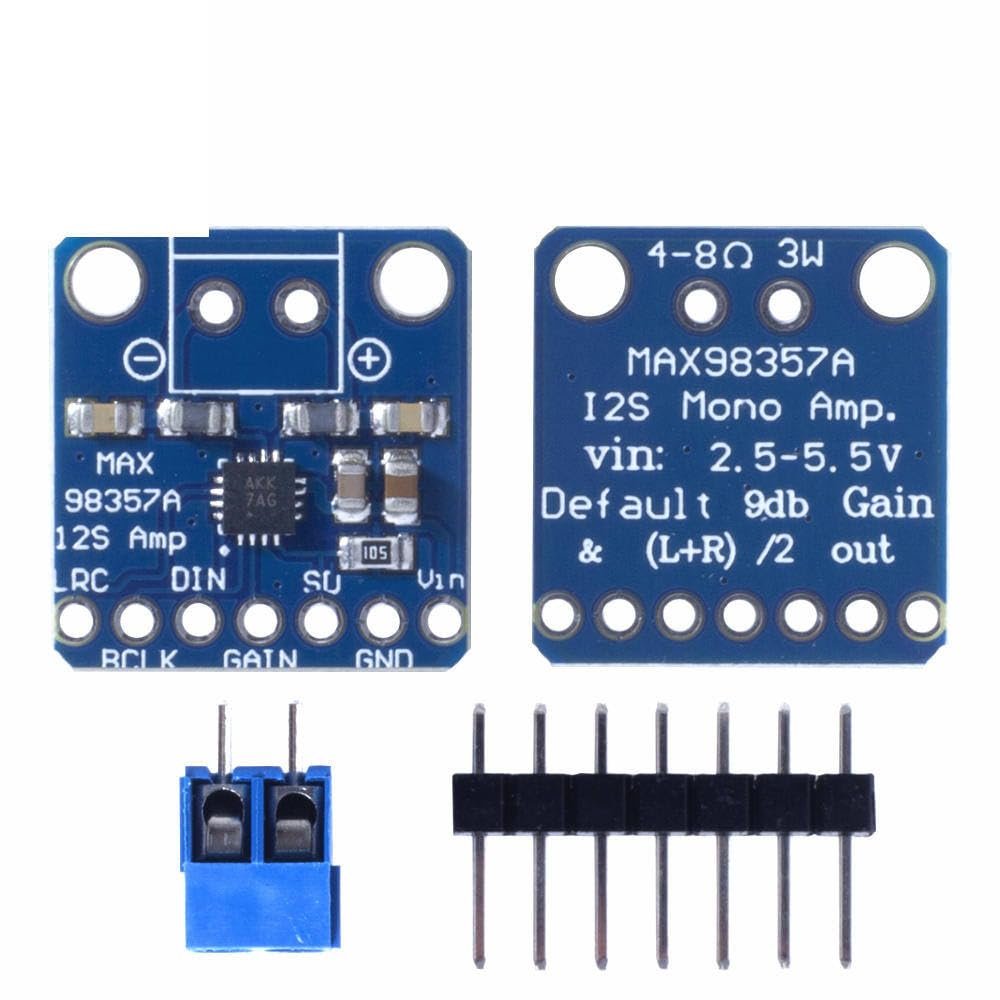 Max98357 3w Class D Amplifier Breakout Interface I2s Dac Decoder Module Filterless Audio Board for ES Blue