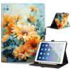 Anpredo Case for iPad 9/8/7 Gen 10.2 Inch with Pencil Holder, Auto Wake/Sleep, Magnetic Clasp, Cover for Apple iPad 9th/8th/7th 2021/2020/2019, Chrysanthemum view 1