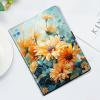 Anpredo Case for iPad 9/8/7 Gen 10.2 Inch with Pencil Holder, Auto Wake/Sleep, Magnetic Clasp, Cover for Apple iPad 9th/8th/7th 2021/2020/2019, Chrysanthemum view 3