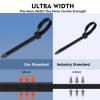 BLOSY Large Zip Ties Heavy Duty, 251 Lb Load Capacity, 1/2 Inch Width, 12" Length, Heavy Duty with 251 lb Tensile Strength, Big Cable Ties with Tensile Strength, 50 Pack view 3