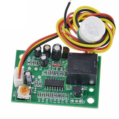 DC 12V PIR IR Pyroelectric Infrared Module Adjustable Relay Output Human Body Sensor for Arduino