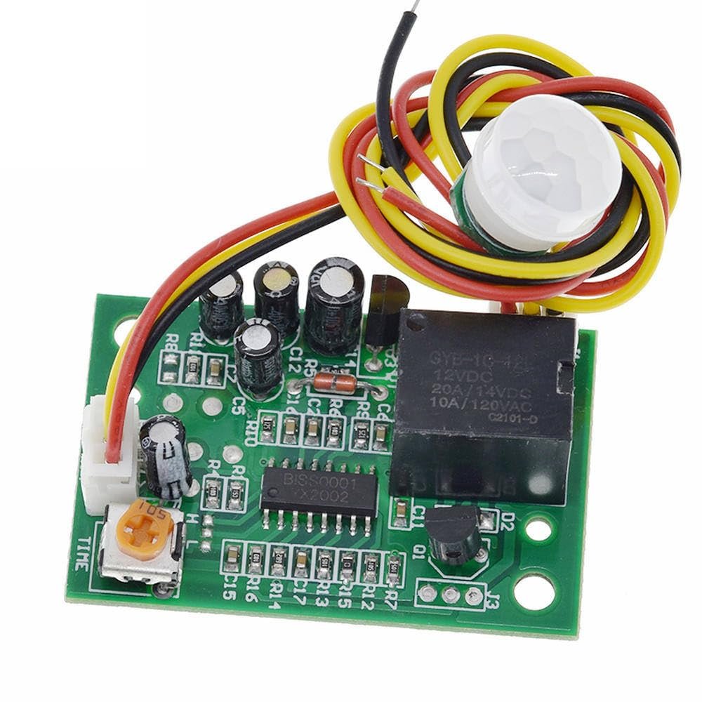 DC 12V PIR IR Pyroelectric Infrared Module Adjustable Relay Output Human Body Sensor for Arduino
