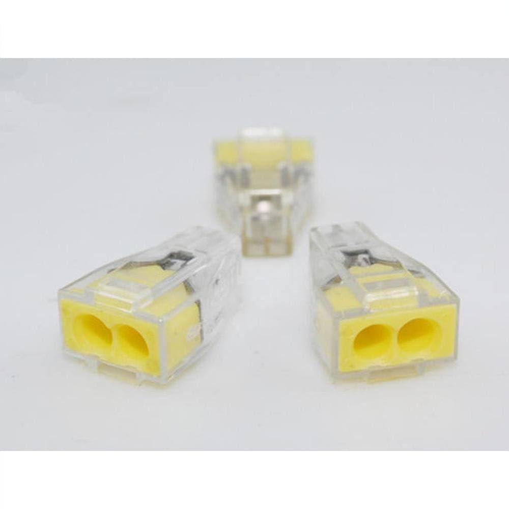 100pcs 2-pin Wire Connector Quick Wiring Cable Terminator Blocks