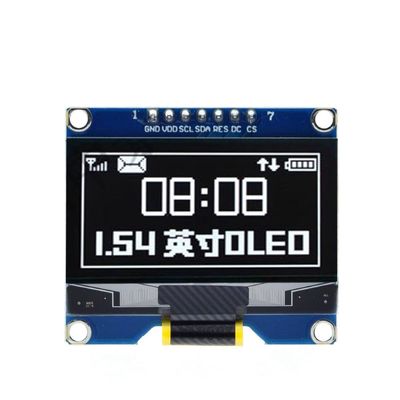 1.54 inch 7PIN White Blue OLED Screen Module SSD1309 Drive IC Compatible for SSD1306 SPI Interface 128x64