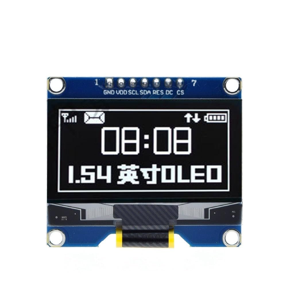 1.54 inch 7PIN White Blue OLED Screen Module SSD1309 Drive IC Compatible for SSD1306 SPI Interface 128x64