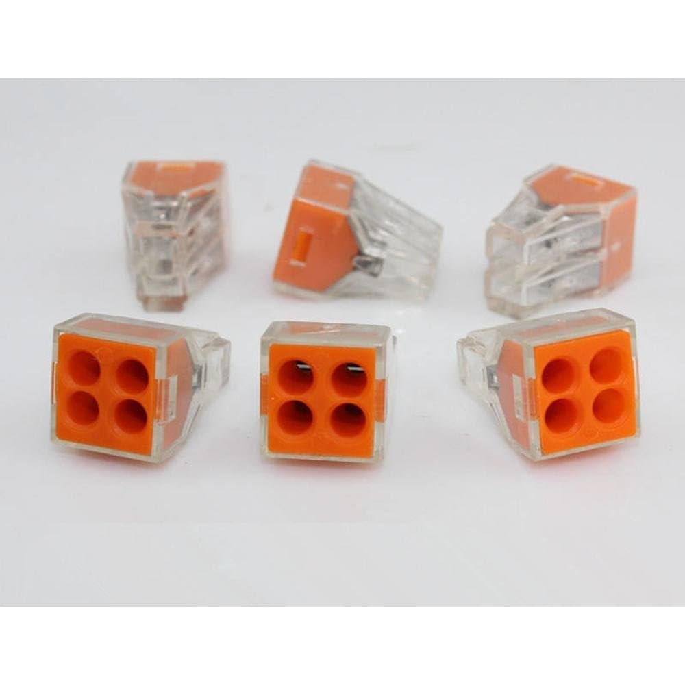 100pcs 4-pin 773-104 Wire Quick connectors 4 - Conductor Terminal for Junction Box