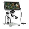 7 inch Coin Microscope, DM9 7" Digital Microscope: 1080P 1200X Coin Microscope Magnifier, 12MP Ultra-Precise Focusing LCD Soldering Microscopes for Adults, PC View view 1