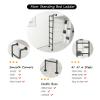Rv Bunk Ladder 48 55 Inch 60 63 72 80 91" Basement Egress Ladder, Black Floor Standing Window Well Ladder 3 4 5 6 10 12 Step Ladders with Mount Discs, Adults Kids Safety Climb Stool (Color : Black, view 3