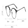 VENOAL Blue Light Blocking Anti-Ultraviolet Round Large Metal Computer Reader Presbyopia Glasses Plain Glasses (Color : Green-Gold, Size : +150) view 3