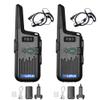 2 pcs wurui TXQ V60 Dual ptt walkie Talkie Mini Two Way Radio Commutator ham Portable uhf Handy 10km Professional Long Range Hunting (2withearpieces) view 1