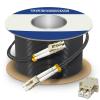 YUTIANHOME 50m (165ft) LC to LC Duplex OM3 Outdoor Armored Fiber Optic Patch Cable, 40Gb 10Gb, 50/125um Multimode Optical Fiber Cable, Low Friction LSZH Black view 1