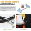 YUTIANHOME 50m (165ft) LC to LC Duplex OM3 Outdoor Armored Fiber Optic Patch Cable, 40Gb 10Gb, 50/125um Multimode Optical Fiber Cable, Low Friction LSZH Black view 3