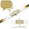YUTIANHOME 50m (165ft) LC to LC Duplex OM3 Outdoor Armored Fiber Optic Patch Cable, 40Gb 10Gb, 50/125um Multimode Optical Fiber Cable, Low Friction LSZH Black view 4