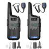 2 pcs wurui TXQ V60 Dual ptt walkie Talkie Mini Two Way Radio Commutator ham Portable uhf Handy 10km Professional Long Range Hunting (2withmicrophones) view 1