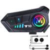 WNJACO Motorcycle Helmet Bluetooth Headset, Outdoor Wireless Bluetooth 5.3 Headphone Speakers Noise Cancellation Intercom Communication Systems with IPX6 Waterproof/Strong Bass for Dirt Bike view 1