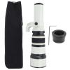 500mm f/6.3 Manual Focus Prime Telephoto Lens + T2 M4/3 Lens Mount Adapter Ring, Astronomical Photography Telephoto Lens for Far Distance Photography (White) view 1