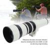 500mm f/6.3 Manual Focus Prime Telephoto Lens + T2 M4/3 Lens Mount Adapter Ring, Astronomical Photography Telephoto Lens for Far Distance Photography (White) view 3