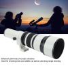 500mm f/6.3 Manual Focus Prime Telephoto Lens + T2 M4/3 Lens Mount Adapter Ring, Astronomical Photography Telephoto Lens for Far Distance Photography (White) view 4