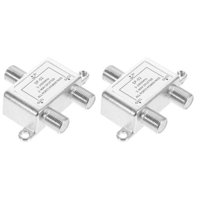 Garneck 2pcs Cable Splitter Way Coax Connector High Signal Distribution Compatible Systems