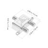 Garneck 2pcs Cable Splitter Way Coax Connector High Signal Distribution Compatible Systems view 4