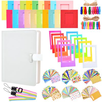 Sunmns Accessories Bundle Kit Compatible with Fujifilm Instax Mini 12 11 9 8 90 70 Instant Camera, Include Album, Film Stickers, Photo Frames, Hanging Frame, Strap (White)