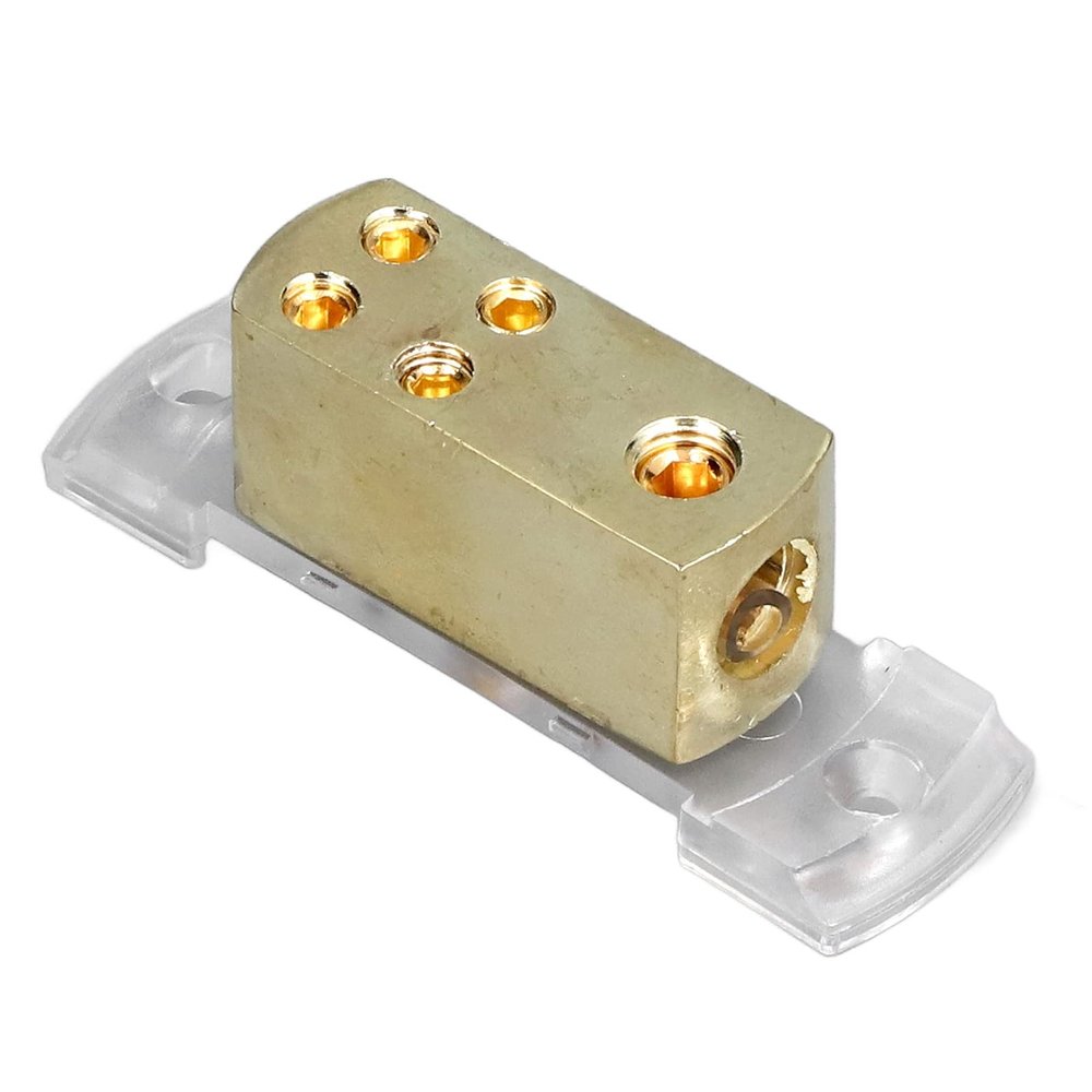 Car Stereo Splitter Indestructible AntiImpact 4-Way Power Distribution Block for Car RV ATV