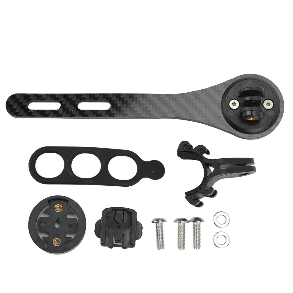 Glomora Bike Computer Holder for Road Bike, Carbon Fiber & Aluminium Alloy Stem Mount, Compatible with Garmin, Bryton, CATEYE & IGPSPORT