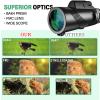 80x100 High Definition Monocular Telescope with Smartphone Holder & Tripod,Adults High Powered Monocular Telescope for Bird Watching,Hunting,Hiking,Traveling,Concerts view 4