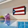 4th of July Outdoor TV Cover 55 Inch Puerto Rico Flag TV Enclosure Independence Day Star Palm Leaf Red Stripes Blue Patriot TV Covers for Outside TV Display Screen Protector with Remote Control Pocket view 4